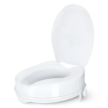 4FIZJO Raised Toilet Seat 15 cm with Lid