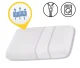 4FIZJO MED Classic Orthopedic Memory Foam Pillow, 60x40 cm, White