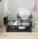 Divstāvu trauku žāvētājs Ruhhy, Melns | Two-tier Dish Dryer
