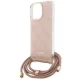 Apple iPhone 15 Pro Max 6.7\'\' Guess Crossbody Cord 4G Print Case Cover, Pink