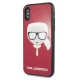 Karl Lagerfeld Iconic Glitter Karl`s Head Case for iPhone X / Xs, Red