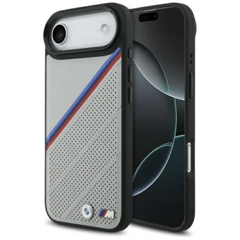 BMW iPhone 17 Air Case M Tricolor Metal Logo MagSafe, Gray