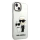 Karl Lagerfeld Glitter Karl&Choupette Case for iPhone 14 Plus - Transparent