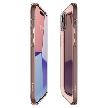 Spigen iPhone 15 Plus Case Crystal Flex, Pink/Transparent