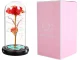 Enchanted Eternal Rose in Glass Dome with RGB LED Lights, Unique Gift for Her, Red