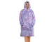 Warm Oversize XXL Blanket Hoodie 2in1, Glow in the Dark, Purple