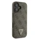 Guess Leather 4G Triangle Strass MagSafe case for iPhone 16 - brown