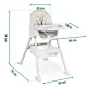 Ricokids Milo Baby High Chair with Tray, Grey