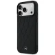 Mercedes Leather with Crossed Lines MagSafe Case for iPhone 17 Pro Max, Black