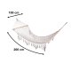 Boho Garden Mesh Hammock with Fringe Tassels 200cm, Grey