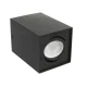 Maclean MCE426 B Square Surface-Mounted Spotlight, GU10, Aluminum, Black