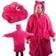 Oversize Blanket Hoodie, Dark Pink