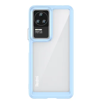 Outer Space Case for Xiaomi Poco F4 5G with flexible frame, blue