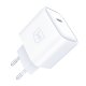 3mk Rayo 20W USB-C PD3.0 Wall Charger with 60W Cable - White