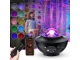 LED RGB Star Projector & Night Light with Bluetooth Speaker and Remote, Black