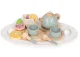 ECOTOYS Wooden Tea Set for Kids with Teapot and Cups 14 Pieces