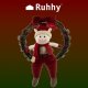 Ruhhy Elf Christmas Door Wreath, 36 cm