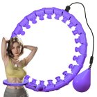 Adjustable Smart Weighted Hula Hoop for Fitness, Purple