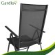 Folding Garden Chairs Set of 2 Gardlov Adjustable, Black