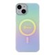 Guess iPhone 15 Plus Case IML Iridescent MagSafe, Turquoise