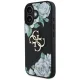 Guess Grained Roses Big 4G Logo Case for iPhone 16 - Black