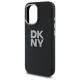 DKNY iPhone 16 Case Liquid Silicone Metal Logo, Black