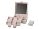 White Jewelry and Watch Box with Mirror, 25.5x25x8.5 cm