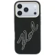 Karl Lagerfeld Smooth Big Resin Signature Logo Case for iPhone 18 Pro / 17 Pro, Black
