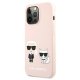 Karl Lagerfeld Silicone Ikonik MagSafe Case for iPhone 13 Pro / 13, Light Pink
