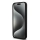 DKNY iPhone 15 Pro Max Case Liquid Silicone White Printed Logo MagSafe, Black