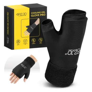 Gel Hand and Wrist Compress 4FIZJO ColdPack PRO Glove, Black
