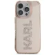 Karl Lagerfeld iPhone 16 Pro Max Case IML Rhinestones Logo, Pink