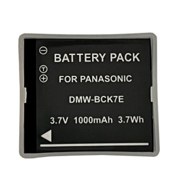 Replacement Battery for Panasonic DMW-BCK7E, 1000mAh