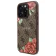 Guess 4G Flowers Print MagSafe Case for iPhone 16 Pro, Brown