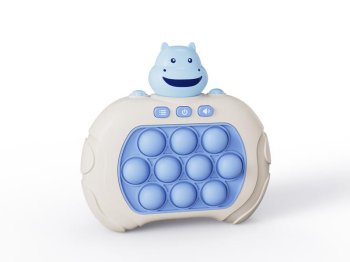 Electronic Pop It Game Hippo Fidget Toy Telcon for Kids, Blue