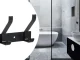 Wall Mounted Coat Rack with 5 Hooks for Entryway or Bathroom, Black