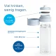 Brita Fill & Go Vital Water Filter Bottle with 2 MicroDiscs, 0.6L, Light Blue
