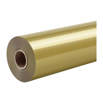 HTVRONT Pure Heat Transfer Film for Textiles, 30.5 cm x 1.8 m, Gold
