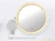 Wall-Mounted Rotating 360° LED Makeup Mirror with 1x/5x Magnification, White