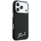 Karl Lagerfeld Saffiano Small Script Metal Case for iPhone 17/18 Pro Max - Black