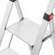 Hailo DK40 BasicLine Design 3-Step Ladder, Silver