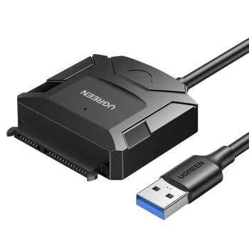 Ugreen CR108 USB 3.0 į SATA adapteris 2.5" ir 3.5" kietiesiems diskams, juodas