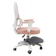 Ergonomic Kids Desk Chair with Footrest, Swivel Adjustable, Pink