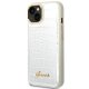 Guess Croco Collection Case for iPhone 14 Plus - Silver