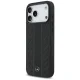 Mercedes iPhone 17 Pro Max Case Leather Laurel Leaves Stripes MagSafe, Black