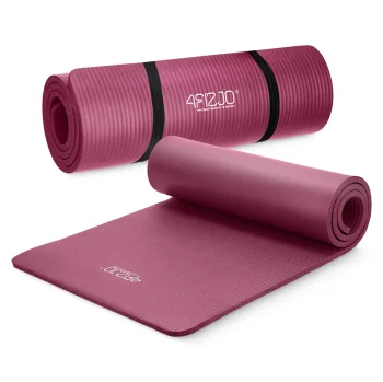 4FIZJO Fitness & Yoga Mat NBR 180 × 60 × 1 cm, Burgundy