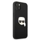 Karl Lagerfeld iPhone 13 mini Case Leather Ikonik Karl\'s Head, Black