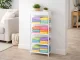 5-Tier Shoe Rack Organizer, Narrow Storage Shelf for Entryway and Bathroom, White