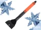 Car Window Ice Scraper, Plastic, Orange/Black