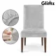 Glimz stretch velour chair cover, grey